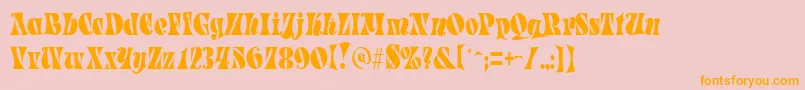 ParadetightRegular Font – Orange Fonts on Pink Background