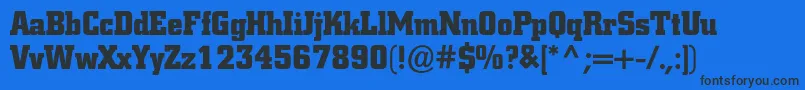 Coliseumblackc Font – Black Fonts on Blue Background