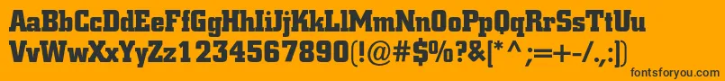 Coliseumblackc-fontti – mustat fontit oranssilla taustalla
