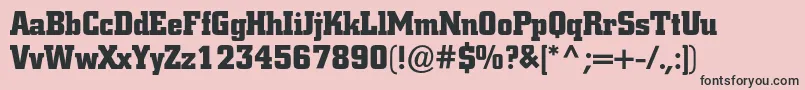フォントColiseumblackc – ピンクの背景に黒い文字