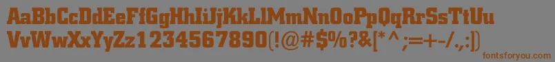 Coliseumblackc Font – Brown Fonts on Gray Background