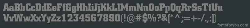 フォントColiseumblackc – 黒い背景に灰色の文字