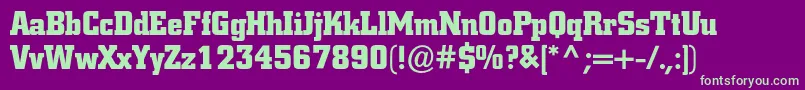 Coliseumblackc Font – Green Fonts on Purple Background