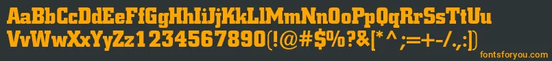 Coliseumblackc Font – Orange Fonts on Black Background