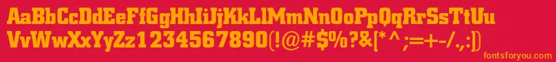 Coliseumblackc Font – Orange Fonts on Red Background