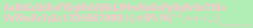 Coliseumblackc Font – Pink Fonts on Green Background