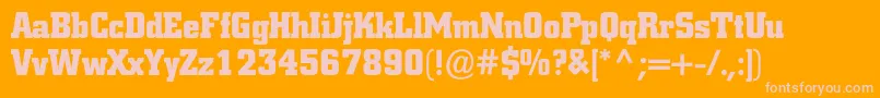 Coliseumblackc Font – Pink Fonts on Orange Background