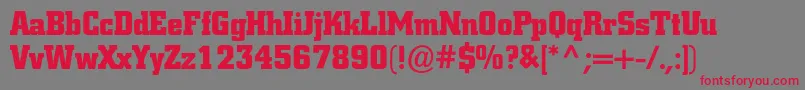 Coliseumblackc Font – Red Fonts on Gray Background