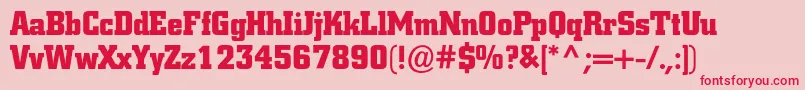 Coliseumblackc Font – Red Fonts on Pink Background