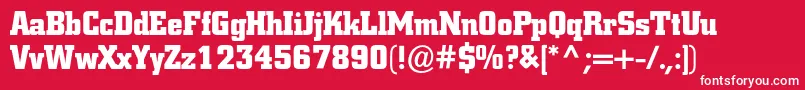 Coliseumblackc Font – White Fonts on Red Background