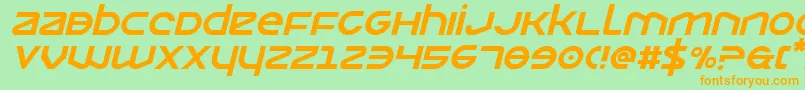 Opilioital Font – Orange Fonts on Green Background
