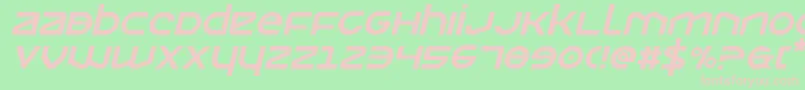 Opilioital Font – Pink Fonts on Green Background