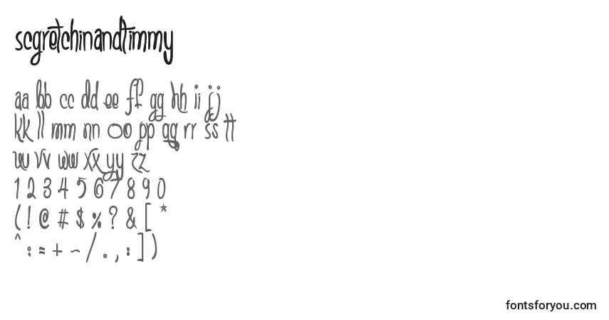 Schriftart ScGretchinAndTimmy (103391) – Alphabet, Zahlen, spezielle Symbole