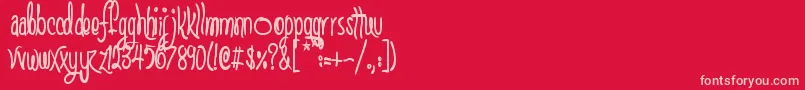 More about ScGretchinAndTimmy Font ScGretchinAndTimmy Font – Pink Fonts on Red Background