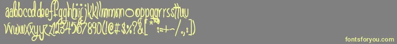 ScGretchinAndTimmy Font – Yellow Fonts on Gray Background