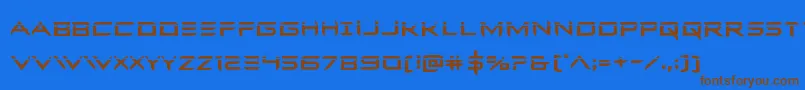 Ferretfacelaser Font – Brown Fonts on Blue Background
