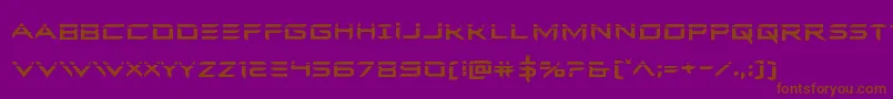 Шрифт Ferretfacelaser – коричневые шрифты на фиолетовом фоне