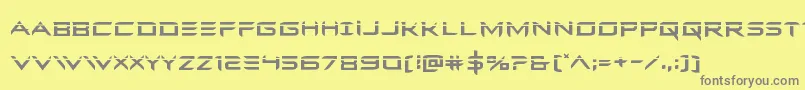 Ferretfacelaser-fontti – harmaat kirjasimet keltaisella taustalla