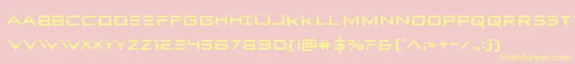 Ferretfacelaser-fontti – keltaiset fontit vaaleanpunaisella taustalla
