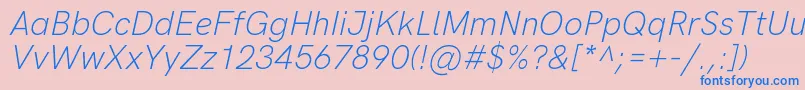 fuente HkgroteskLightitalic – Fuentes Azules Sobre Fondo Rosa