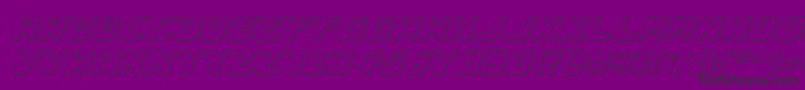 Astropolis3Di Font – Black Fonts on Purple Background