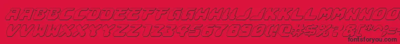 Astropolis3Di Font – Black Fonts on Red Background