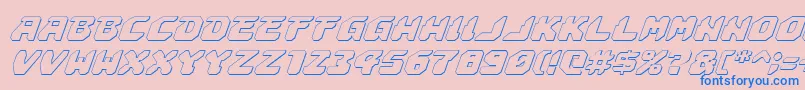 Astropolis3Di Font – Blue Fonts on Pink Background