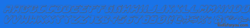 Astropolis3Di Font – Brown Fonts on Blue Background