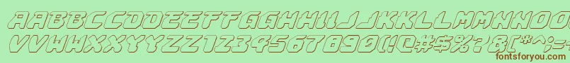 Astropolis3Di Font – Brown Fonts on Green Background