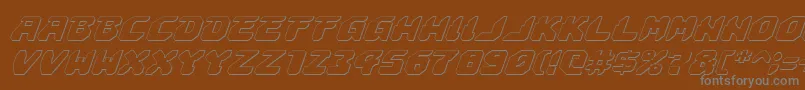 Astropolis3Di Font – Gray Fonts on Brown Background