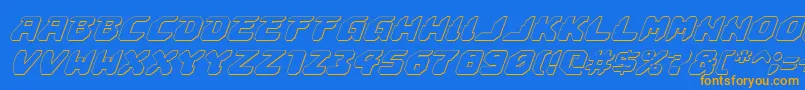 Astropolis3Di Font – Orange Fonts on Blue Background