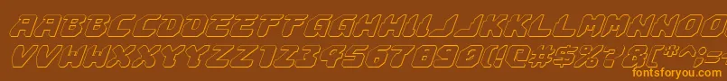 Astropolis3Di Font – Orange Fonts on Brown Background