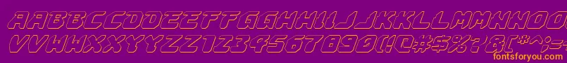 Astropolis3Di Font – Orange Fonts on Purple Background