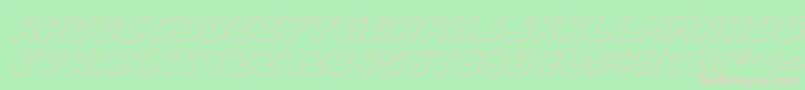 Astropolis3Di Font – Pink Fonts on Green Background