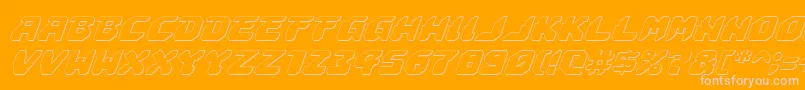Astropolis3Di Font – Pink Fonts on Orange Background