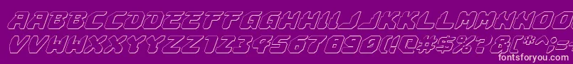 Astropolis3Di Font – Pink Fonts on Purple Background