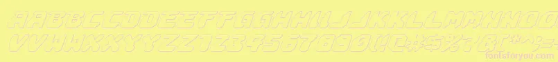 Astropolis3Di Font – Pink Fonts on Yellow Background