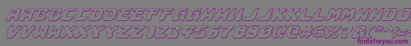 Astropolis3Di Font – Purple Fonts on Gray Background