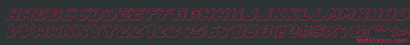 Astropolis3Di Font – Red Fonts on Black Background