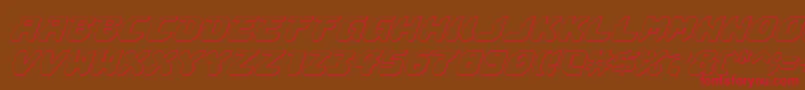Astropolis3Di Font – Red Fonts on Brown Background