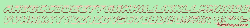 Astropolis3Di Font – Red Fonts on Green Background