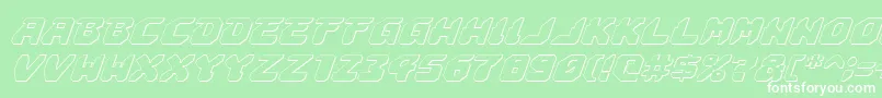 Astropolis3Di Font – White Fonts on Green Background