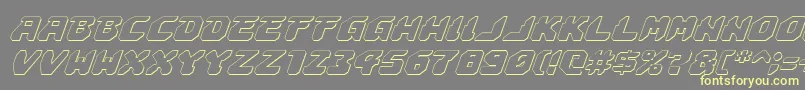 Astropolis3Di Font – Yellow Fonts on Gray Background