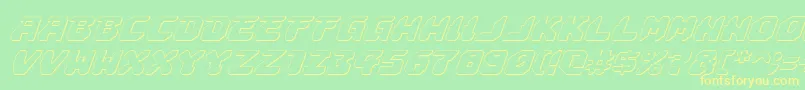 Astropolis3Di Font – Yellow Fonts on Green Background