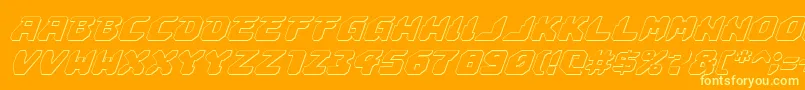 Astropolis3Di Font – Yellow Fonts on Orange Background