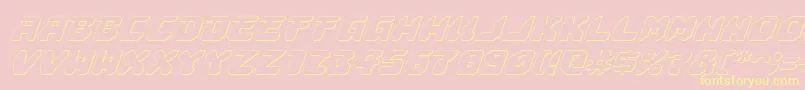 Astropolis3Di Font – Yellow Fonts on Pink Background