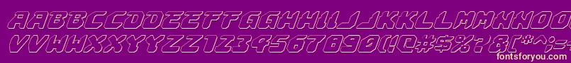 Astropolis3Di Font – Yellow Fonts on Purple Background