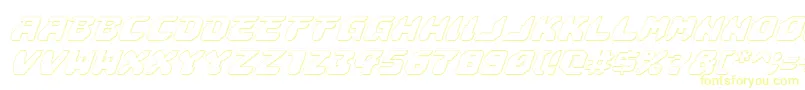 Astropolis3Di Font – Yellow Fonts on White Background