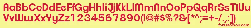 ClementepdakSemibold Font – Red Fonts on Yellow Background