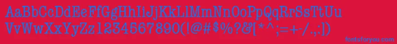 ItcAmericanTypewriterLtCondensedAlternate Font – Blue Fonts on Red Background